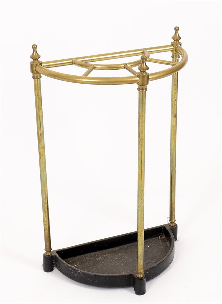 A 19th century style brass tubular stick stand - Image 2 of 5