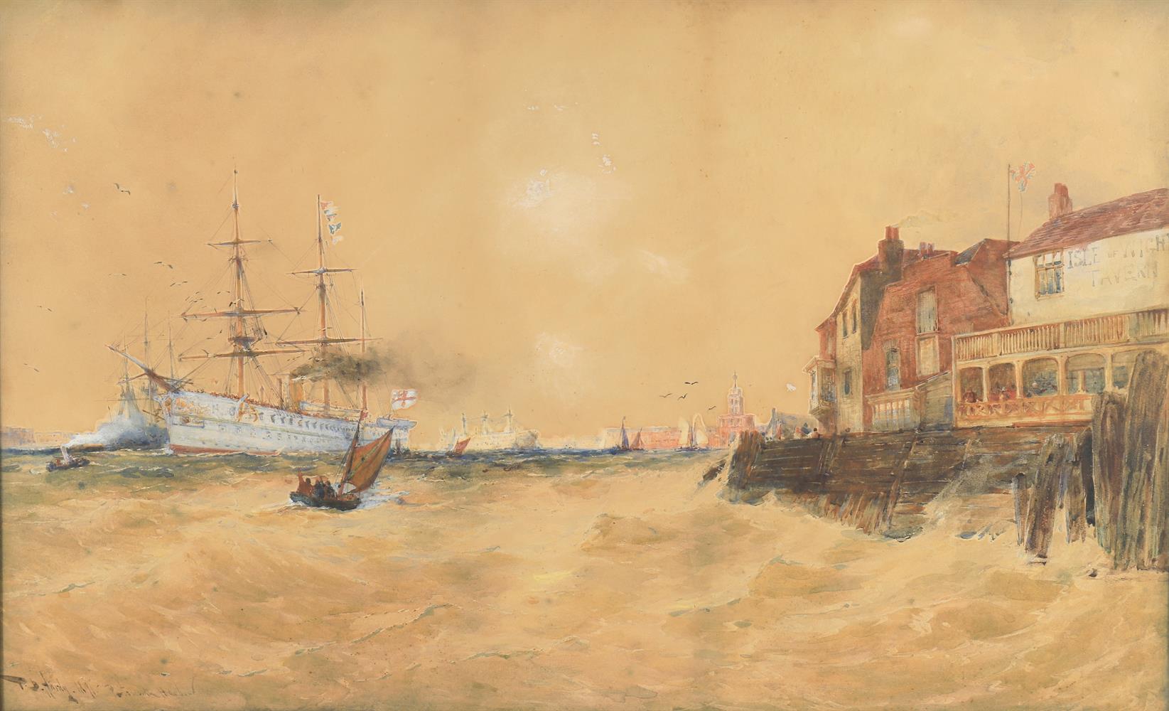 Thomas Bush Hardy (British 1842-1897), 'Portsmouth Harbour, 1891'