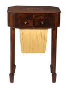 A George III mahogany needlework table