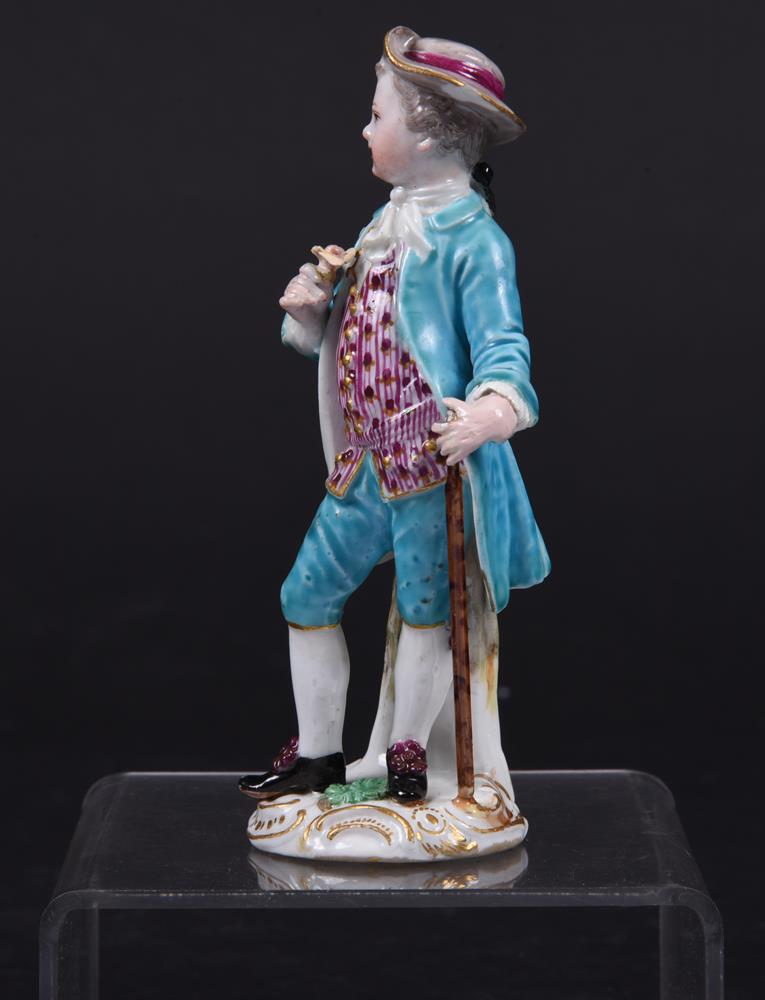 A Meissen figure of a boy with a cane - Image 2 of 4