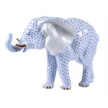 A modern Herend (blue fishscale) Elephant