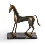 λ John Mulvey (British b.1939), Horse, a bronze model of a stylised horse