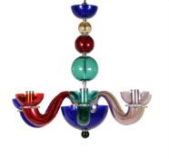 A Giovanni Cenedese Murano Glass coloured glass chandelier