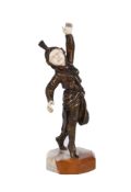 Y Bruno Zach, an Art Deco cold painted bronze and ivory model of a child in costume