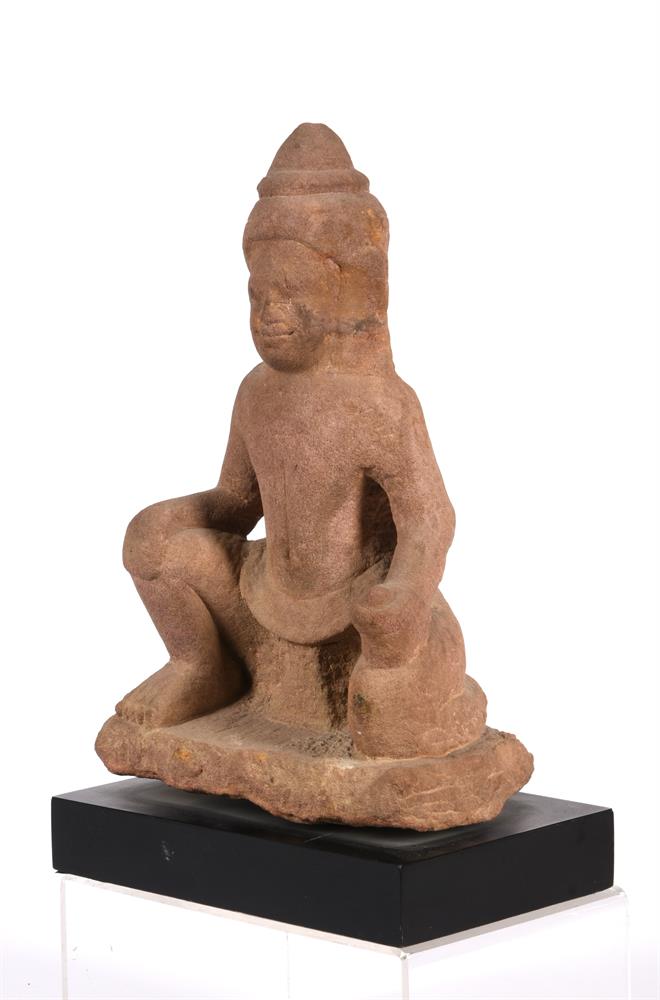 Two Khmer style sandstone figures - Image 2 of 2