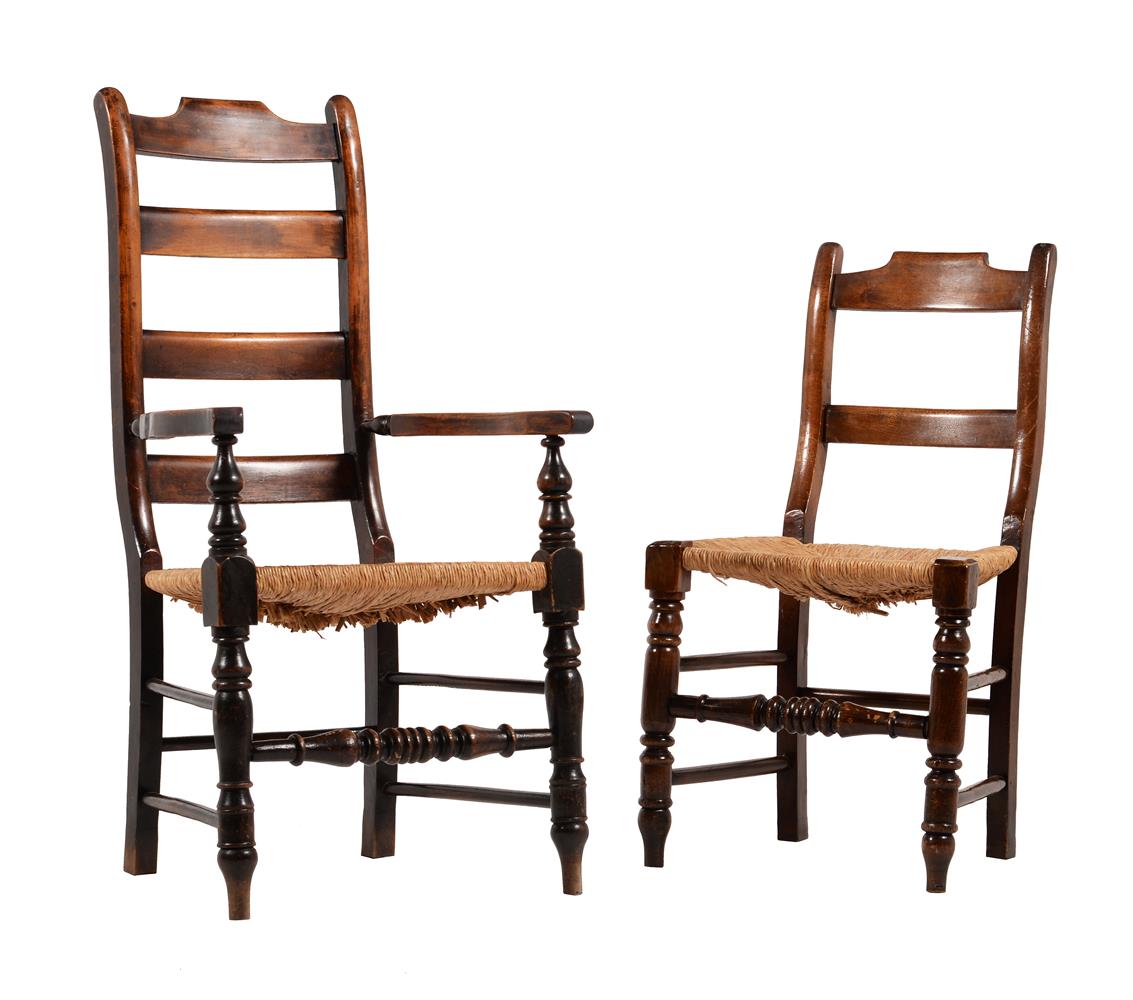 A harlequin set of eight kitchen or dining chairs - Image 2 of 2