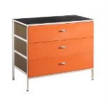 George Nelson for Herman Miller, a painted wood and metal chest of drawers