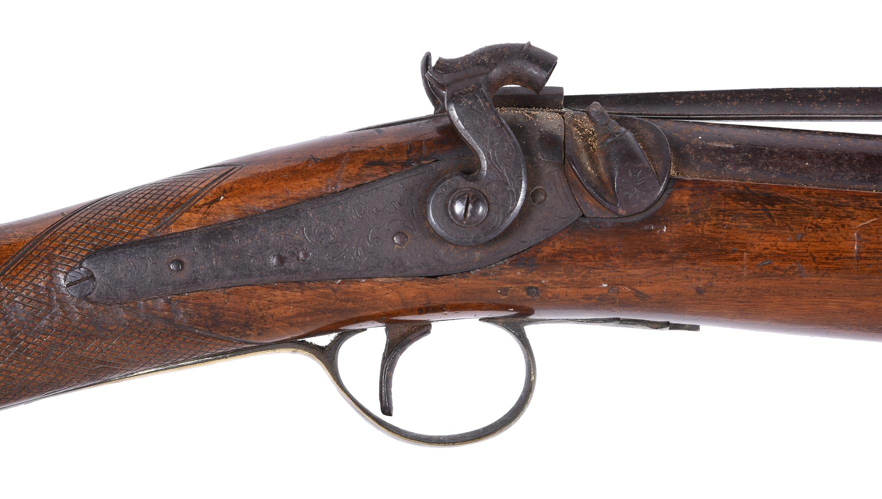 An iron barrelled percussion lock blunderbuss with spring bayonet - Image 3 of 4