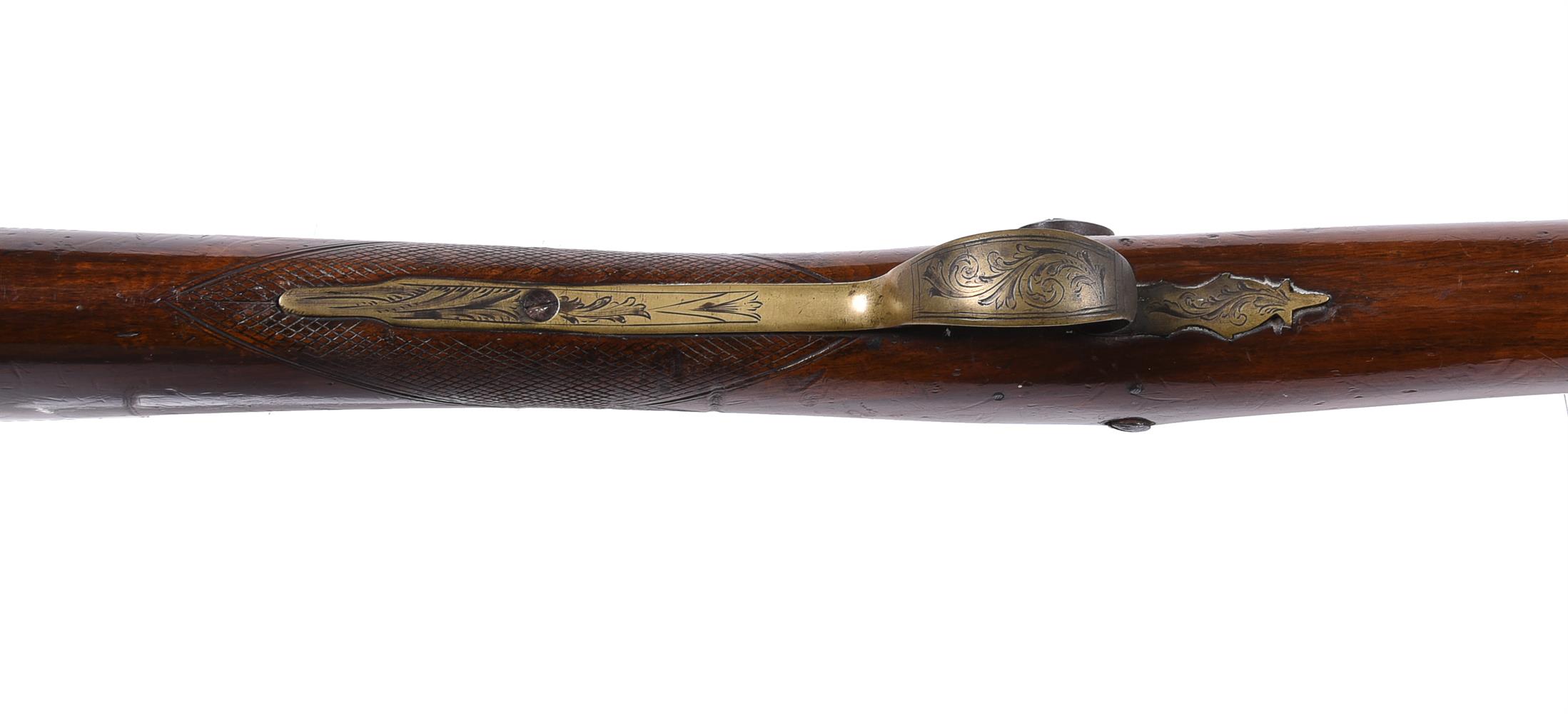 An iron barrelled percussion lock blunderbuss with spring bayonet - Image 4 of 4