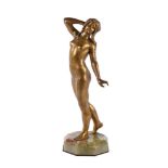 Dominique Alonzo (French, active 1910-1930), an Art Deco gilt bronze figure of a female nude