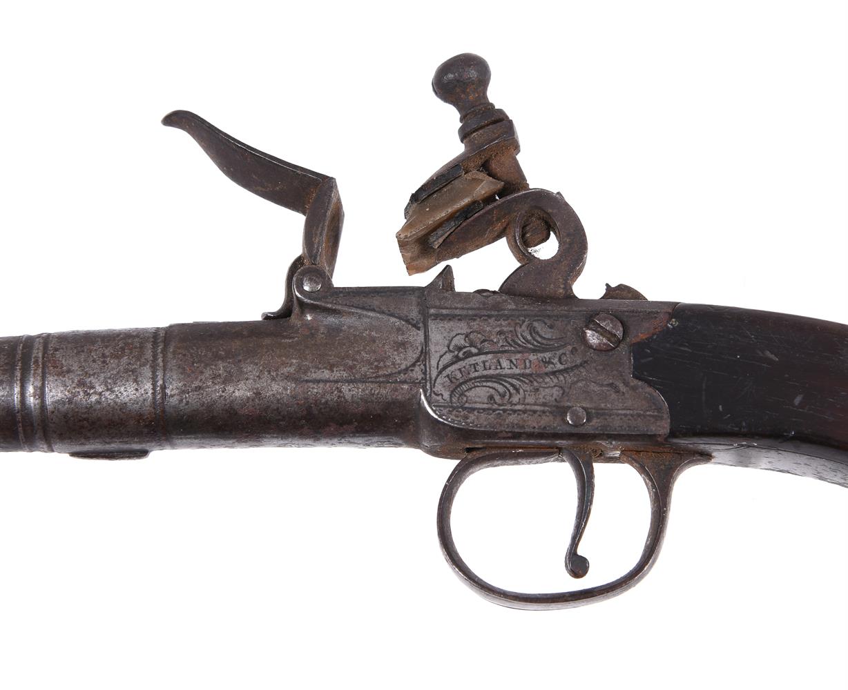 A pair Ketland and Co. flintlock cannon-barrelled box lock pocket pistols - Image 2 of 3