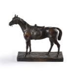 After Jules Moigniez (1835-94), a bronze model of a horse with side saddle