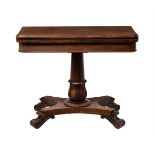 Y A George IV rosewood card table