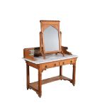A Reformed Gothic oak and inlaid washstand