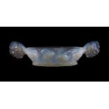 Verlys, France, 'Les Poisson' an opalescent moulded glass centrepiece