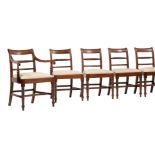 A set of eight Regency mahogany dining chairs
