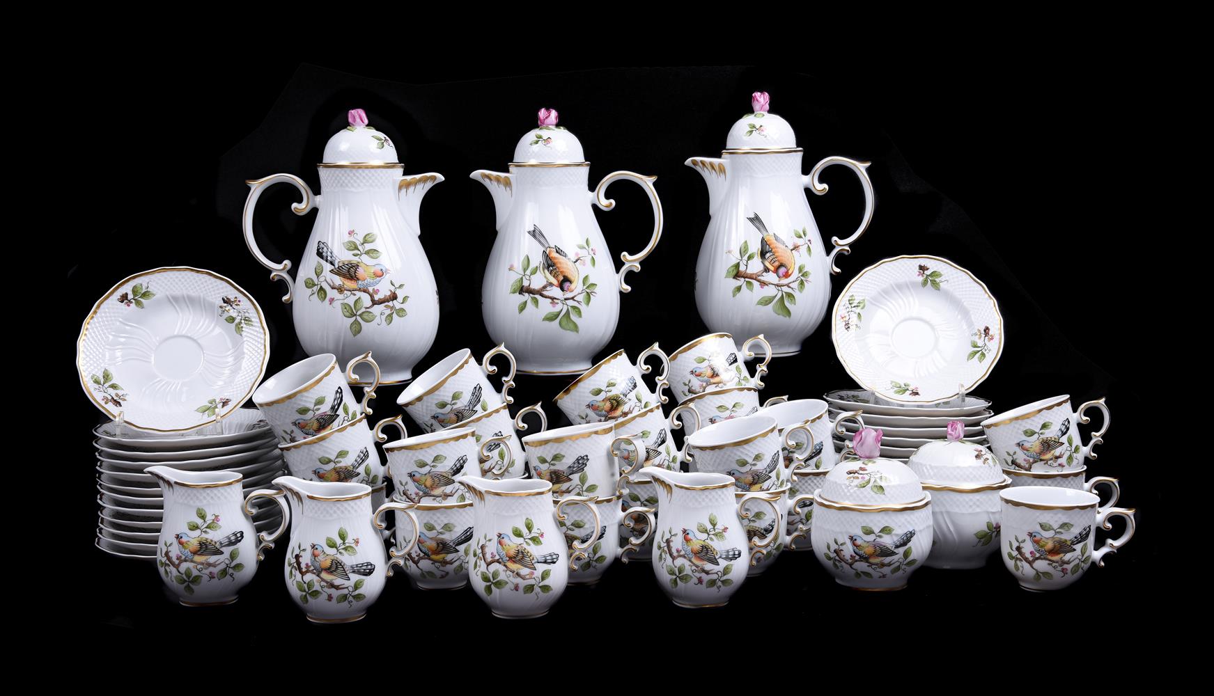 A group of Hungarian coffee and tea wares comprising Herend and Hollóháza - Image 3 of 5