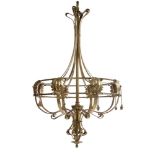 A large art nouveau chandelier