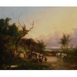 William Shayer Snr. (British 1787-1879)A Gypsy Camp Oil on canvas With strengthened signature (lo