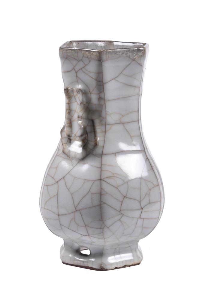 A Chinese 'Guan'-type hexagonal vase - Image 2 of 2