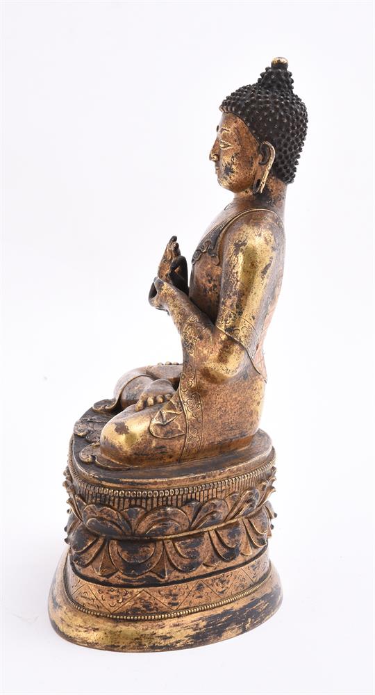 A Chinese gilt bronze Buddha - Image 6 of 7