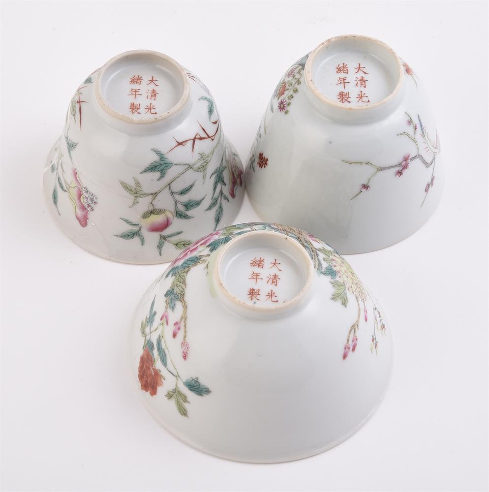 Two Chinese famille rose cups - Image 3 of 5