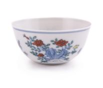 A Chinese doucai 'Chicken' cup