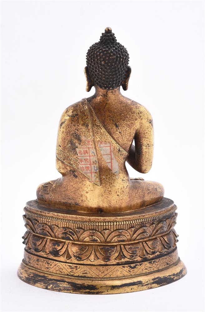 A Chinese gilt bronze Buddha - Image 4 of 7