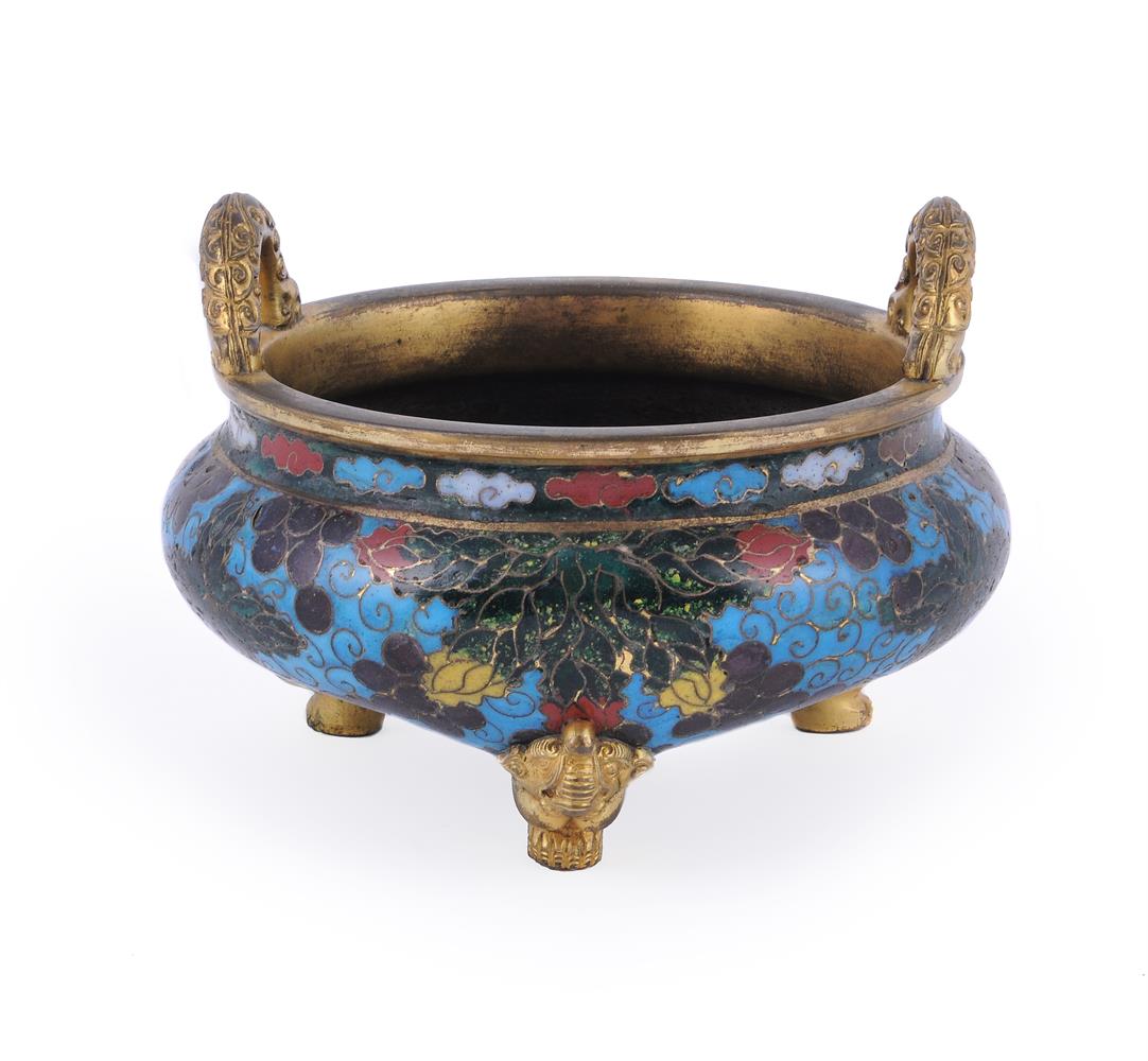 A rare Chinese Cloisonné enamel censer Ming Dynasty 16-17th century - Image 2 of 7
