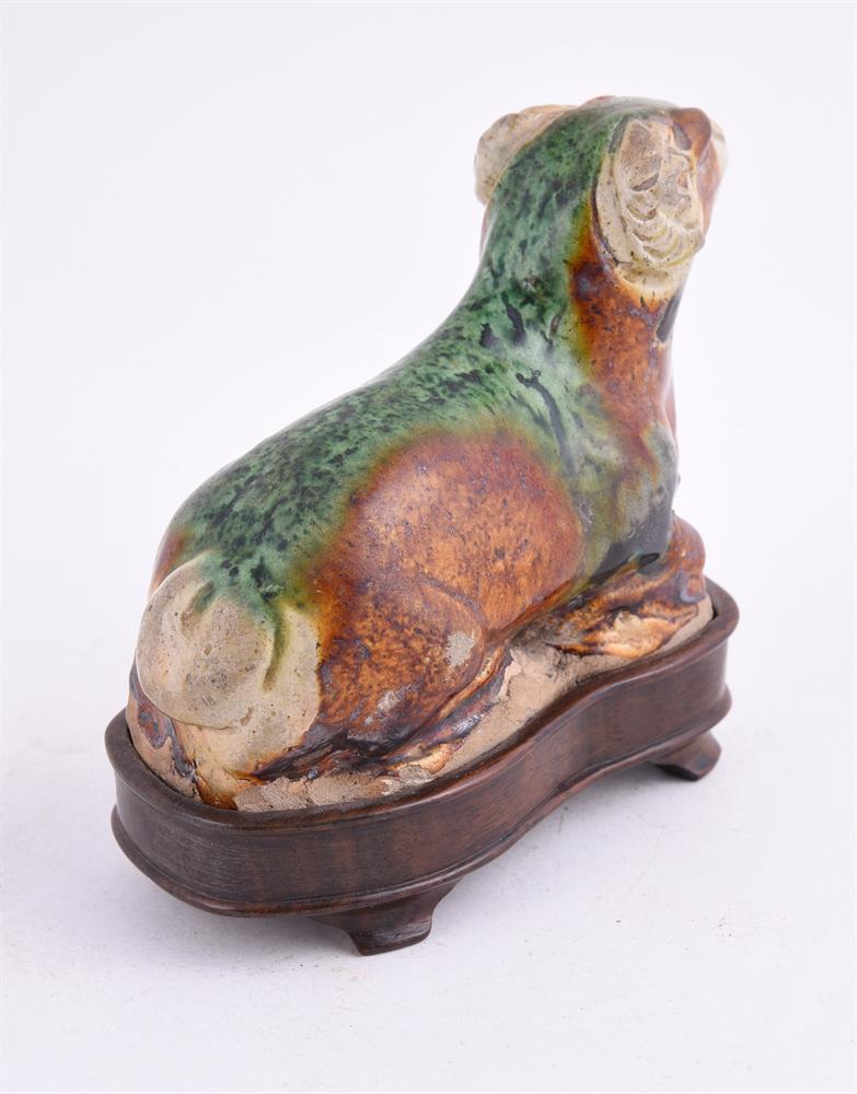 An attractive Chinese Sancai-glazed model of a ram - Image 3 of 4