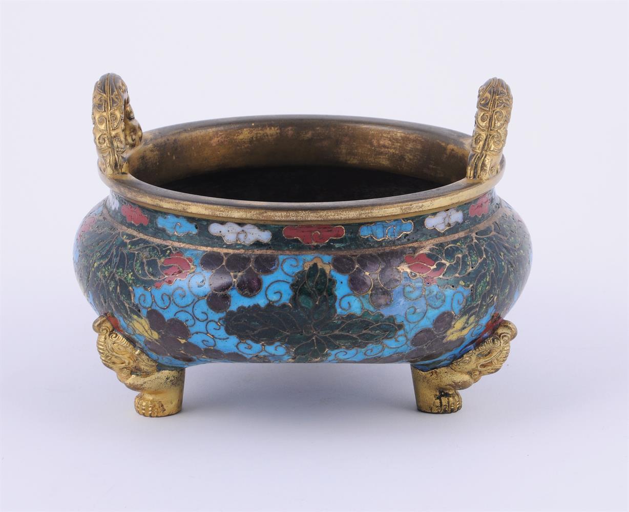 A rare Chinese Cloisonné enamel censer Ming Dynasty 16-17th century - Image 3 of 7
