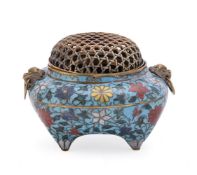 A Chinese cloisonné censer