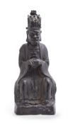 A Chinese bronze of a seated Daoist Deity