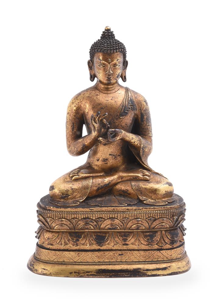 A Chinese gilt bronze Buddha