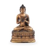 A Chinese gilt bronze Buddha