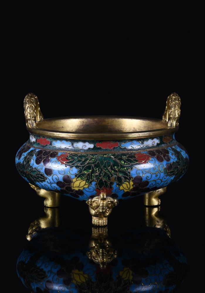 A rare Chinese Cloisonné enamel censer Ming Dynasty 16-17th century