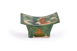 A good Chinese sancai pottery pillow