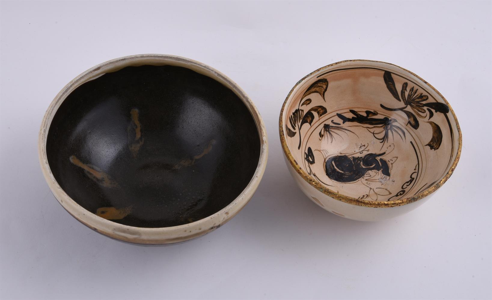 Two Chinese brown glazed pottery bowls - Image 2 of 3