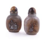 Two Chinese agate snuff bottles