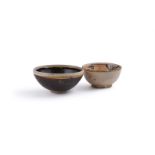 Two Chinese brown glazed pottery bowls