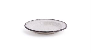 A small Chinese white glazed lobed dish