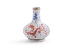 A Chinese Famille Rose 'Dragon and Phoenix' vase