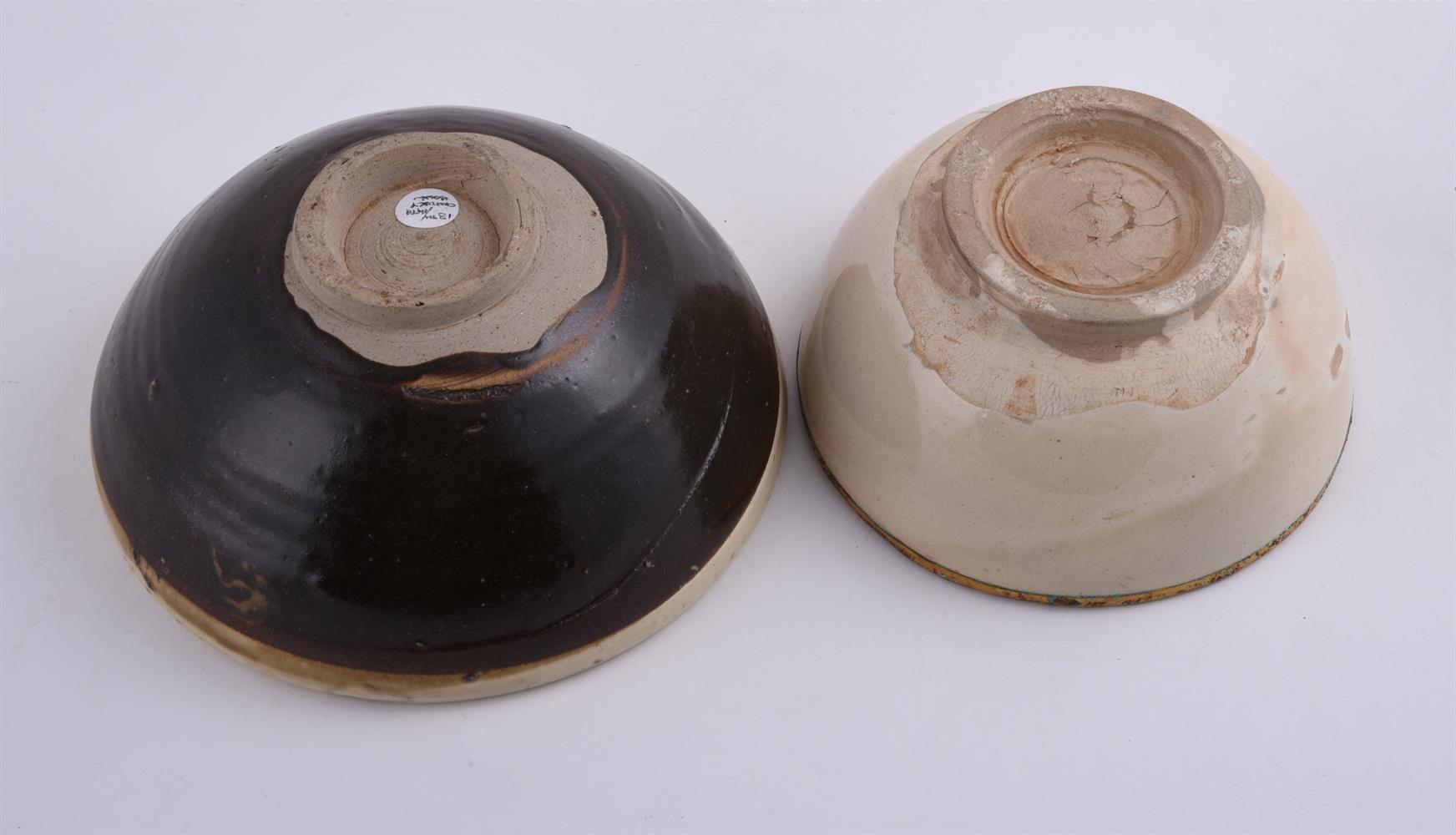 Two Chinese brown glazed pottery bowls - Image 3 of 3