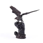 A Japanese Bronze Model of an Eagle