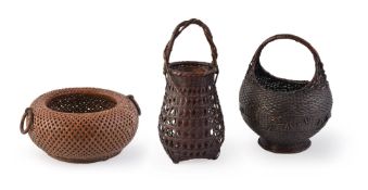 An Unusual Japanese Basket and two others