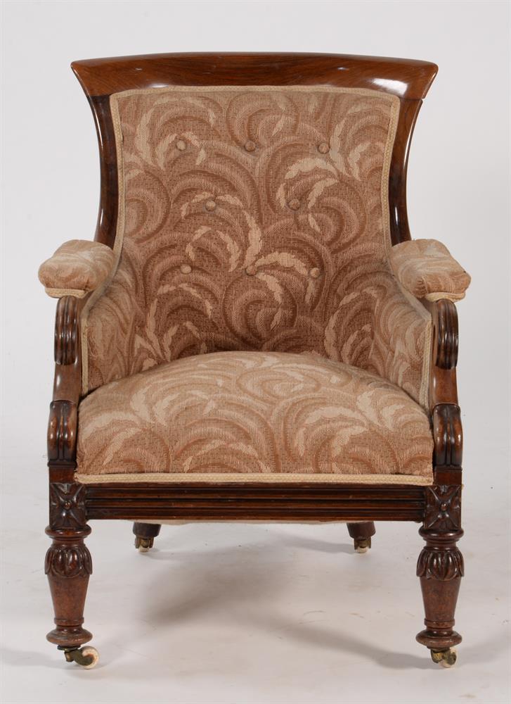 Y A William IV rosewood and upholstered armchair - Image 2 of 2