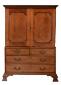 A George III mahogany clothes press