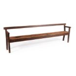 A pine hall bench or seat