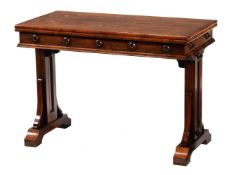 Y A William IV rosewood folding card table