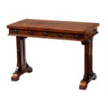 Y A William IV rosewood folding card table